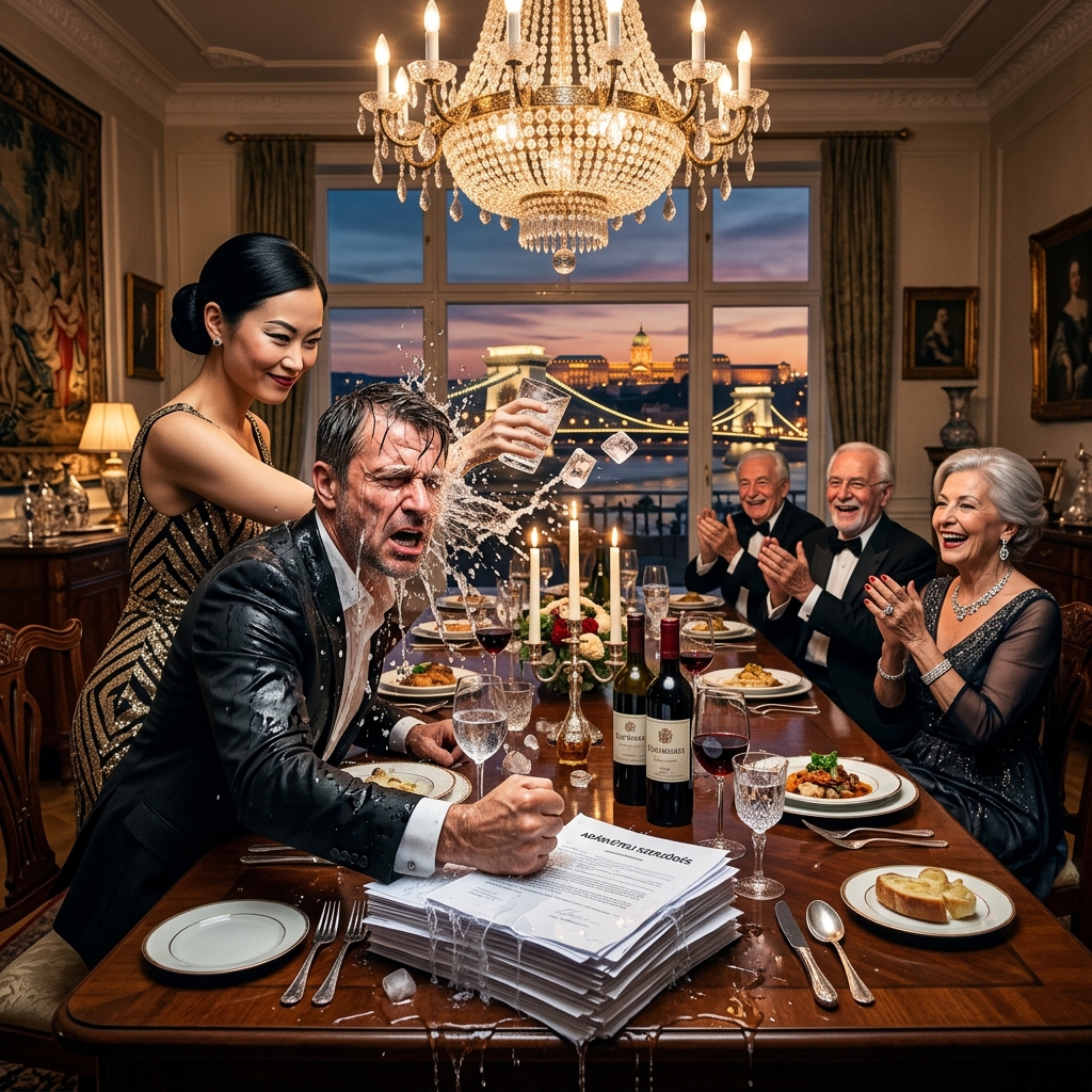 Családi vacsorán a húgom vizet öntött a fejemre, és gúnyosan azt mondta: “5 perced van elhagyni a házamat” – A szüleim lelkesen bólogattak, tapsoltak támogatásuk jeléül… Én csak…  A meghívás egy csoportos SMS-ben érkezett, mintha bármelyik másik laza családi összejövetel lenne. “Vacsora nálam ezen a szombaton” – írta Madison. “Túl régóta. Anya a híres sültjét készíti. Beszéljünk mindannyian.”  Tudtam, mi is ez valójában – egy előadás. Minden Reynolds családi vacsora egy színpadi játék volt. Egy fényes étkezőasztal, egy drága üveg bor és egy forgatókönyv, amit mindenki követett. Mosolyok, amelyek nem érték el a szemet. Begyakorolt ​​viccek, mesterséges szeretet. A húgom imádta irányítani a reflektorfényt, és ez a vacsora sem lesz más.  Csakhogy ezúttal nem statisztaként jöttem a műsorába.  Amikor elérkezett a szombat, az esti égbolt már sötétedett, mire leparkoltam a kúriája előtt – egy modern üveg-acél palota, amely gazdagságot és hatalmat sugárzott. Magasan állt a dombon, kilátással a városra, olyan otthon, ami miatt az emberek elhitették, hogy a Reynolds név még mindig presztízst jelent. De számomra egy hazugságokra épült emlékmű volt.   Az ajtó kinyílt, mielőtt kopoghattam volna. Madison selyemblúzban és gyémánt fülbevalókban állt ott, azzal a könnyed csillogással, amit fegyverként használt. – Elkéstél – mondta kifejezéstelenül, tekintetével végigpásztázva.   – Forgalom – válaszoltam.   Félreállt, beengedett. Rozmaring és sült marhahús illata töltötte be a levegőt. Minden tökéletes volt – persze, hogy az volt. Az asztal hat főre volt megterítve, minden helyet gravírozott ezüst névkártyák jelöltek. A szüleim az egyik végén ültek, és már kortyolgatták a bort. Apám, Frank, a szokásos sötétkék öltönyében, még otthon is. Anyám, Diane, gyöngyökben és vérszínű rúzsban.   – Gordon – mondta apám anélkül, hogy felnézett volna a poharából. – Jó, hogy csatlakoztál hozzánk.   Anya halványan elmosolyodott. – Vékonynak tűnsz. Eszel rendesen?   A szokásos üdvözlések. Hideg aggodalom álcázta magát beszélgetésnek. Bólintottam, és udvarias mosolyt erőltettem az arcomra. „Én is örülök, hogy látlak.”  Csendben ettünk, ami valójában nem is volt csend – csak feszültség álcázta magát udvariasságnak. Madison vezette a beszélgetés nagy részét, a céggel, a közelgő projektekkel és a jótékonysági gálákkal kapcsolatos híreket osztotta meg. Apám minden alkalommal büszkeséggel sugárzott, amikor megszólalt. Én többnyire tologattam az ételt a tányéromon, várva a megfelelő pillanatot.  Nem voltam biztos benne, mire számítottam – hogy talán ma este valami mást fognak érezni bennem, valami csendes erőt a nyugalmam mögött. De számukra én még mindig a kiábrándító fiú voltam. Az, aki nem volt hajlandó csatlakozni a családi birodalomhoz. Az, aki „elpazarolta” a benne rejlő lehetőségeket a Reynolds-örökségen kívül.