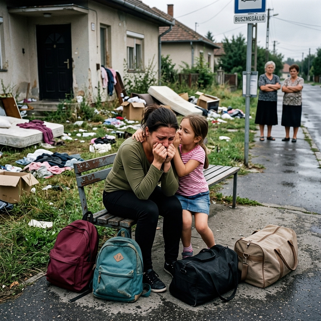 A saját nevemre vettem fel jelzáloghitelt, és vettem egy új házat a családomnak. De csak néhány hónappal később az anyám és a nővérem azt mondták: „Már nincs rád szükségünk. Takarodj.” A holmimat hanyagul kidobták a bejárati ajtón. Miközben sírva ültem a buszmegállóban, a hatéves unokahúgom odaszaladt hozzám. Megfogta a kezem, és suttogta: „Néni… igazából…” A saját nevemre vettem fel jelzáloghitelt, és vettem egy új házat a családomnak. Azt mondtam magamnak, hogy ez csak ideiglenes—csak addig, amíg anyám, Linda, talpra áll. Csak addig, amíg a nővérem, Carrie, állandó munkát talál. Csak addig, amíg a hatéves unokahúgom, Sophie, biztonságos helyen nőhet fel. Reszkető kézzel írtam alá a papírokat, és azt mondtam: „Igen, értem,” miközben a gyomrom görcsbe rándult a félelemtől… és a büszkeségtől. Valami nagy dolgot tettem. Valami „felelősségteljeset.” Néhány hónapig szinte megérte. A ház friss festék és fűrészpor illatát árasztotta. Sophie zokniban táncolt a folyosón. Linda képeket posztolt az internetre olyan feliratokkal, mint: Szavakkal leírhatatlanul áldott—persze az én nevem említése nélkül, de nem is vágytam elismerésre. Csak békét akartam. Aztán egy délután, három hónappal a beköltözés után, hazamentem a munkából, és a zár nem működött. Ott álltam döbbenten, újra és újra elfordítva a kulcsot, mintha az ajtó végül „emlékezne” rám. Az ajtó belülről kinyílt. Linda arca hideg volt, szinte unott. Mögötte Carrie a falnak támaszkodva állt egy kávéscsészével, mintha ez szórakozás lenne. „Már nincs rád szükségünk,” mondta anyám szárazon. „Takarodj.” Felnevettem hitetlenkedve. „Miről beszélsz? Ez az én házam.” Carrie gúnyosan elmosolyodott. „Érzelmileg nem,” mondta. „Mérgező vagy. Stresszeled anyát.” Összeszorult a torkom. „Én fizetem a hitelt.” Linda vállat vont. „Akkor fizetheted máshol,” mondta. „Elegünk van abból, hogy a jótékonysági projekted legyünk.” Mégis beléptem, hevesen dobogó szívvel. Ekkor láttam meg a dolgaimat—a táskámat, a kabátomat, a laptop táskámat—kupacba dobva az ajtó mellett, mintha szemét lenne. Linda csettintett, Carrie pedig szélesre tárta az ajtót. A holmim már kint volt. Hanyagul szétszórva a verandán és a kertben—ruhák lógtak ki egy félig nyitott bőröndből, törött képkeretek, egy doboz gyerekkori emlék teljesen eláztatva egy értelmetlenül bekapcsolt locsolótól. Valami eltört bennem. „Anya, kérlek,” suttogtam. „Hagyd abba. Ezt nem teheted.” Carrie szeme elégedetten csillogott. „Figyelj csak.” Az ajtó becsapódott. Ott álltam remegve, bámulva a házat, amit én fizettem, amit az én hitelem, az én aláírásom, az én életem tett lehetővé… és még egy zoknit sem tudtam visszavenni anélkül, hogy ne fenyegettek volna rendőrséggel. Abban a pillanatban nem volt erőm harcolni. Összeszedtem, amit tudtam, remegő karokkal, a többit otthagytam szétszórva, mint a saját butaságom bizonyítékát, és elsétáltam a legközelebbi buszmegállóhoz, miközben a könnyeim elhomályosították az utcai fényeket. Leültem a padra, egy szakadt táskát szorongatva, olyan erősen sírva, hogy fájtak a bordáim. Ekkor apró futó lépteket hallottam. „Néni!” Felnéztem, és láttam, ahogy Sophie felém rohan tornacipőben és egy túl nagy pulóverben, kipirult arccal. Két kézzel megragadta a kezem, és lihegve suttogta: „Néni… igazából…” A tekintete a ház felé villant, mintha attól félne, hogy meglátják. „…hazudnak.” 👉 Folytatás a kommentekben 👇