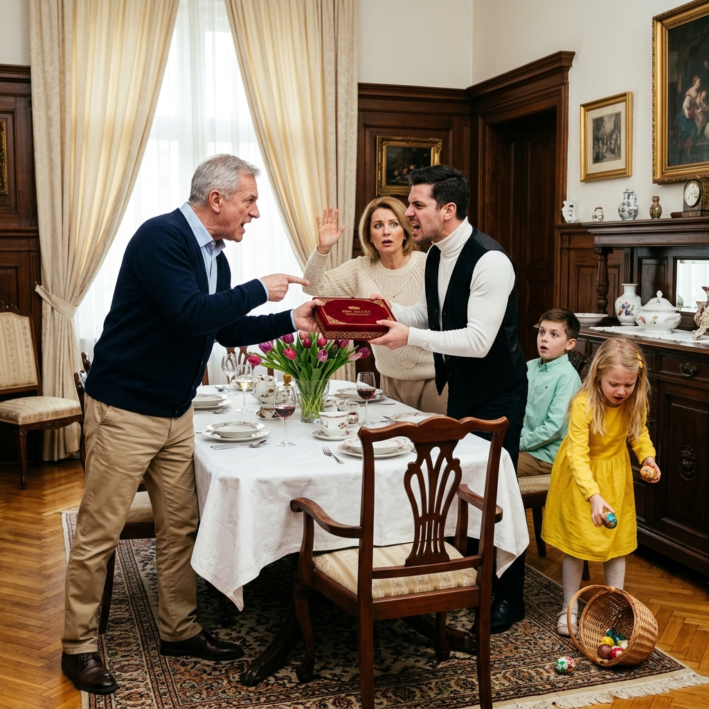 Miután negyven évig vagyonra tettem szert connecticuti birtokomon, meghívtam egyetlen fiamat húsvétra, annak ellenére, hogy kétségbeesetten megszállottan rajongott az örökségemért – de amikor egy bársonydoboz „különleges” csokoládét csúsztatott nekem, majd később pánikban felhívott, hogy megkérdezze, megettem-e őket, hazudtam, és azt mondtam, hogy a gyerekeinek adtam… és az ezt követő ősi sikoly ráébresztett, hogy milyen messzire hajlandó elmenni – így amikor gyilkos tekintettel a szemében visszarontott a házamba, közénk tettem a dobozt, és feltettem egy egyszerű kérdést, ami mindent megváltoztatott…  Életem nagy részében azt hittem, hogy a legnagyobb dolog, amit valaha felépítettem, nem az a vagyon, amit elhunyt férjemmel felhalmoztunk, és nem is az a kapcsolatrendszer, amelyet évtizedeknyi üzleti és filantróp munka során ápoltunk. Hanem az az élet, amelyet connecticuti birtokunk kőfalai között teremtettünk – egy hatalmas, borostyánnal borított kúria, amely csendes emlékműként állt egy olyan házasságnak, amely valaha erős, céltudatos és mélyen a hűségben gyökerezett volt.  A ház tizenkét holdnyi telken állt, palateteje látható volt a kanyargós magánúton, amely az öreg tölgy- és juharfák erdőjén haladt át. Tavasszal a birtokot halvány virágok és méhzümmögés töltötte be. Télen a hó puha fehér takaróként telepedett a gyepre, és az egész birtok olyan volt, mintha egy festményről húzták volna ki.  Negyven évig ez a ház volt az én világom.  Victoria Miller a nevem. Hatvanöt éves vagyok, és ha van egy lecke, amit az életkor rám kényszerített, az ez: a gazdagság nem véd meg a fájdalomtól. Csak megváltoztatja az alakját.  A pénz vigaszt vásárol. Csendet vásárol. Távolságot vásárol a hétköznapi küzdelmektől.  De nem veheti meg azt, amiről a legtöbb ember feltételezi, hogy garantálja – a békét.  Ez az igazság a legvilágosabban az egyetlen gyermekemen keresztül nyilvánult meg.  A fiam, Harrison.  Kívülről Harrison pontosan úgy nézett ki, mint az örökös, akit az emberek elképzeltek, amikor meghallották a családnevünket. Magas, jóképű, tökéletesen öltözött. Az a fajta férfi, aki fényes magazinokban szerepelt, feltörekvő vállalkozókról és fiatal befektetőkről beszélt.  Úgy öltözködött a siker jegyében, ahogy egyes férfiak kölnit viselnek – pazarul és finomkodás nélkül.  De én már attól a pillanattól kezdve ismertem, hogy először kinyitotta a szemét egy kórházi szobában, kilátással a Hudson folyóra. Minden változatát ismertem: a félénk kisfiút, aki a szoknyámba kapaszkodott, a bájos tinédzsert, aki le tudta beszélni a tanárokat a büntetésről, a fiatalembert, aki felfedezte, milyen befolyásos lehet egy gazdag vezetéknév.  És tudtam még valamit.  Az a férfi, akivé Harrison vált, szinte teljes egészében a külsőségekre épült.  Az első figyelmeztető jelek évekkel korábban jelentkeztek, amikor belépett a spekulatív befektetések világába. Kriptovaluta-ügyletek. Magas kockázatú vállalkozások. Kölcsönpénzből és vak önbizalommal finanszírozott ingatlanügyletek.  Ő ambíciónak nevezte…  A teljes történet az első hozzászólásban 👇