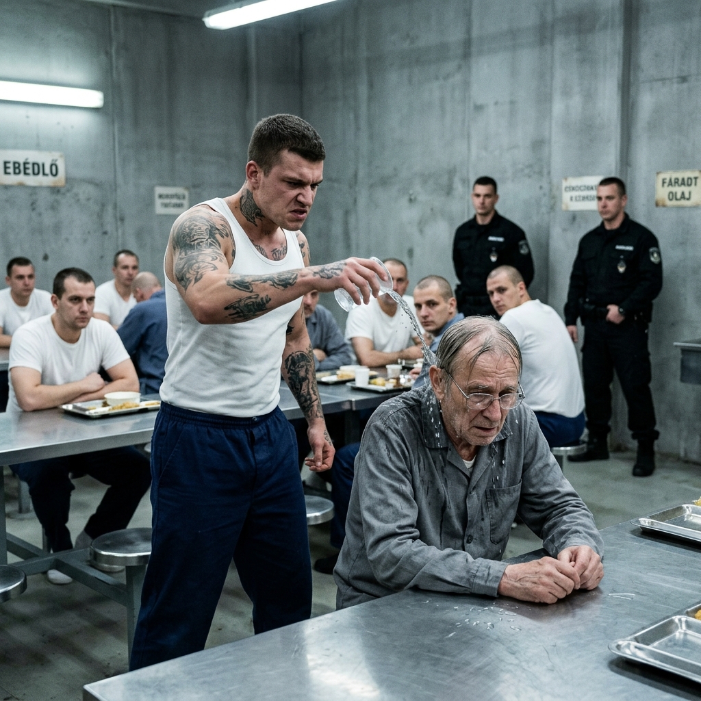 Egy rendkívül veszélyes bűnözők számára fenntartott, maximális biztonságú börtönben mindenki azt hitte, hogy ez az öregember szörnyű bűncselekményt követett el, és megpróbálják megbüntetni, de amikor a dokumentumai részletei napvilágra kerültek, az egész börtön megdöbbent 😱😨 A rendkívül veszélyes bűnözők börtönében mindenki meg volt győződve arról, hogy az öregember egy igazi szörnyeteg. Senki sem tett fel ott felesleges kérdéseket. Ha odaértél, az azt jelenti, hogy valami olyan szörnyűség van mögötted, amiről senki sem akart hallani.  Első pillantásra teljesen másnak tűnt. Csuklott, gyenge volt, remegő kezekkel. Mindig félreállt, a menza legtávolabbi sarkában ült, és lassan evett, mintha minden mozdulatától félne. Szinte senkivel sem beszélt, és mindig lefelé nézett. Néha úgy érezte, mintha a sírás szélén állna.  De a börtönben a pletykák gyorsabban terjedtek, mint a tűz. Hamarosan mindenki megtudta a “történetét”. Azt mondták, hogy valami szörnyűséget tett a saját unokáival. Az ilyen dolgokat ott nem bocsátják meg. Még a bűnözők között is vannak határok, amelyeket nem szabad átlépni. Ezután rosszabbul bántak vele, mint bármelyik másik rabbal. Kerülték, elfordították tőle a fejüket, de ugyanakkor soha nem szalasztottak el egyetlen lehetőséget sem, hogy megalázzák.  Aznap szokatlanul csend volt a menzában. Mintha mindenki várt volna valamire.  Az öregember, szokás szerint, egyedül állt, remegő kezében egy kanalat tartva. Még a fejét sem emelte fel, amikor a blokk legveszélyesebb rabja hátulról közeledett. Nagydarab, tetoválásokkal borított, hidegnek tűnő. Még az őrök is féltek tőle.  Megállt közvetlenül mögötte. Néhány másodperc – és teljes csend lett a folyosón.  Aztán hirtelen felkapott egy fémpoharat, és vizet öntött közvetlenül az öregember fejére.  A víz fülsiketítő hanggal csapódott a hátára, és az asztalra ömlött. Az öregember meg sem próbált kitérni előle.  – Így fogsz megfizetni azért, amit tettél – morgott a férfi, alig fékezve a dühét. – Hogyan bánthattad a gyerekeket? A saját véreddel?  Senki sem avatkozott közbe. Senki sem mozdult. Néhányan hideg helyesléssel, mások feszültséggel figyelték, de senki sem védte meg az öregembert. Ott mindenki meg volt győződve arról, hogy megérdemli.  Az öregember némán sírni kezdett. Fejét a fémasztalra hajtotta, és a vállai remegni kezdtek. Nincsenek kifogások. Ne kérj kegyelmet. Csak csendben marad.  Abban a pillanatban sokan biztosak voltak benne, hogy nem éri meg a reggelig. A börtönben mindig így volt. Az eset után az öregember teljesen besúgó lett. Senki sem ült már mellette, senki sem beszélt vele, még véletlenül sem néztek rá. Olyan volt, mintha megszűnt volna létezni.  De abban a börtönben senki sem tudta az igazságot. Senki sem tudta, hogy ki ő valójában. És még kevésbé azt, hogy miért került oda. 😱😨 A történet folytatása az első hozzászólásban található 👇👇
