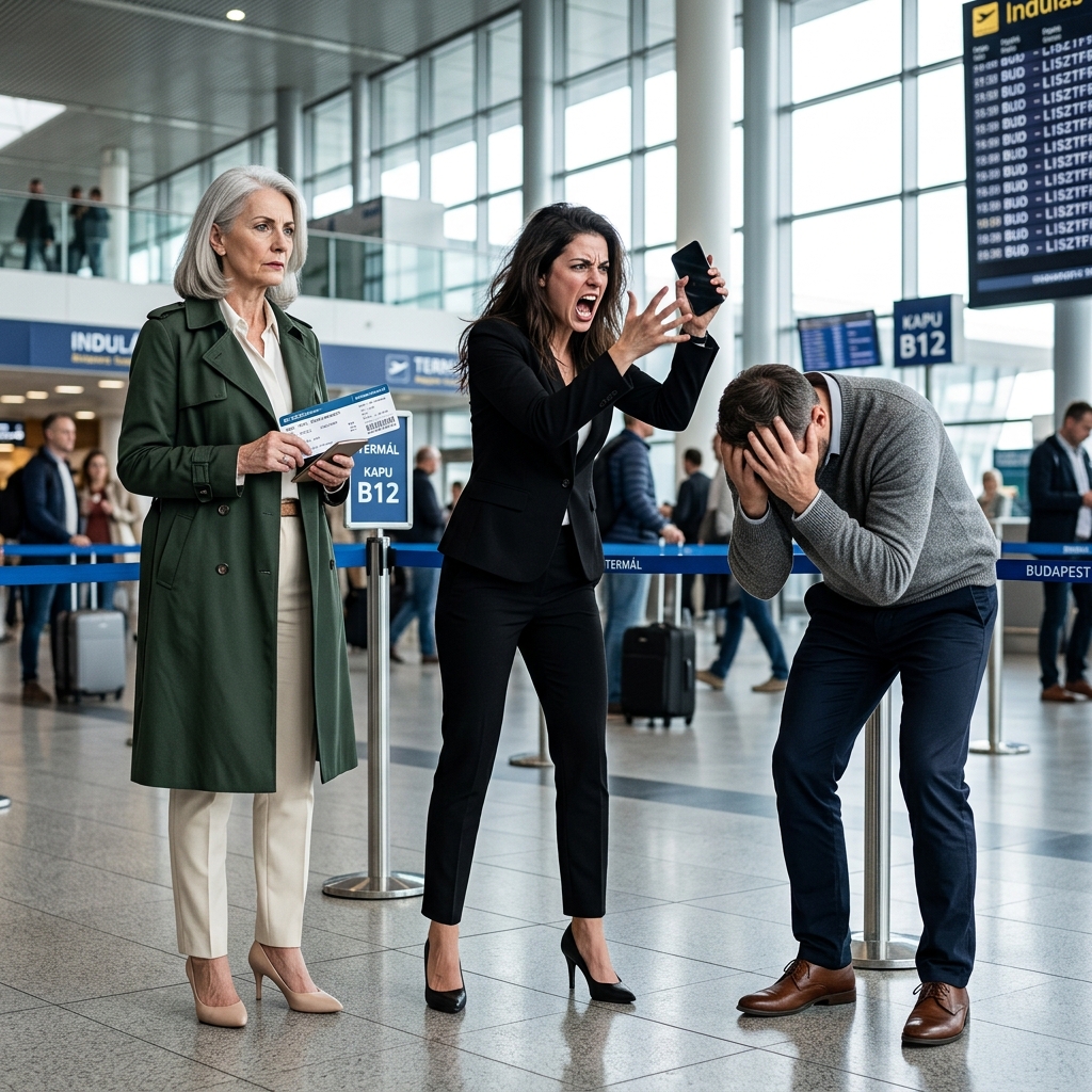 A repülőtéren mindenki előtt a menyem rám vágott egy mondatot, amitől a csontjaimig kirázott a hideg: „Haszontalan vagy, nem tudsz utazni!” A fiam nem védett meg; inkább hallgatott. Vettem egy mély lélegzetet, elmosolyodtam, és a telefonomról lemondtam a jegyeiket. El sem hitték, hogy mindent én fizettem. Végül az a nő, akit megvetettek, volt az egyetlen, aki repült. És ez a döntés egy még kegyetlenebb igazságot tárt fel.  Soha nem fogom elfelejteni, ahogy Lucía, a menyem rám kiabált a Madrid-Barajas repülőtér közepén, mintha teher lennék, és nem az a nő, aki minden egyes eurót kifizetett ezért az útért. „Haszontalan vagy! Nem tudsz utazni! Mindig mindent késleltetsz!” – kiáltotta a beszállósor előtt olyan hangosan, hogy többen is felénk fordultak. Rajtam volt a zöld kabátom, a táskám gondosan be volt zárva, és az irataim rendben voltak. Nem voltam eltévedve, és nem is voltam összezavarodva. Csak egy percre álltam meg, hogy ellenőrizzem a beszállókapukat, mert hetek óta gyanakodtam rá.  A fiam, Javier, mellette állt. Nem védett meg. Nem mondta, hogy „Lucía, állj meg”. Nem mondta, hogy „Anya, ülj le, majd én elintézem”. Semmi. Gyávaként sütötte le a tekintetét, mintha a nyilvános megaláztatásomnak semmi köze nem lenne hozzá. És abban a pillanatban megértettem valamit, amit túl sokáig megtagadtam magamtól: nem szeretetből hívtak meg arra az útra. Azért vittek el, mert mindent én fizettem. A jegyeket, a szállodát, a plusz bőröndöket, még a különleges vacsorát is, amivel Lucía a közösségi médiában dicsekedett, mintha a férje ajándéka lenne.  Nem ez volt az első alkalom, hogy tiszteletlenül bánt velem. Amióta feleségül ment Javierhez, Lucía minden családi összejövetelt elegáns megaláztatások kis háborújává változtatott: megjegyzések a koromról, viccek a ruháimról, hamis mosolyok, miközben elfogadta a pénzügyi segítségemet. A fiam kedvéért csendben maradtam. És szégyenérzetből is. Azt mondogattam magamnak, hogy ha türelmes leszek, végül meglátja az igazságot. De azon a reggelen, miközben a terminál fele figyelt, és Lucía úgy bánt velem, mint valami tehetetlen öregasszonysal, valami eltört bennem.  Lassan vettem a levegőt. Elmosolyodtam. Kivettem a telefonomat a táskámból. Lucía még mindig beszélt. „Nem is szabadna egyedül utaznod. Lekésted fogod az összes járatunkat.” Javier hallgatott. Aztán megnyitottam az alkalmazást, amivel hetekkel korábban magam vettem meg a három jegyet. Nem továbbítottam a foglalást senkinek. Minden az én nevemen volt, beleértve a változtatások és lemondások engedélyezését is. Egyszer ránéztem a fiamra, egy gesztusra, egy szóra, a méltóság bármilyen jelére várva. Nem jött.  Bizonyos kézzel lemondtam az ő két foglalását, az enyémet pedig megtartottam. Eltettem a telefonomat, felemeltem az állam, és halkan azt mondtam: „Úgy tűnik, a haszontalan az egyetlen, aki ma tényleg repül.” És abban a pillanatban Lucía telefonja rezegni kezdett az értesítéstől, ami megbénította az arcát. Folytatás a kommentekben 👇