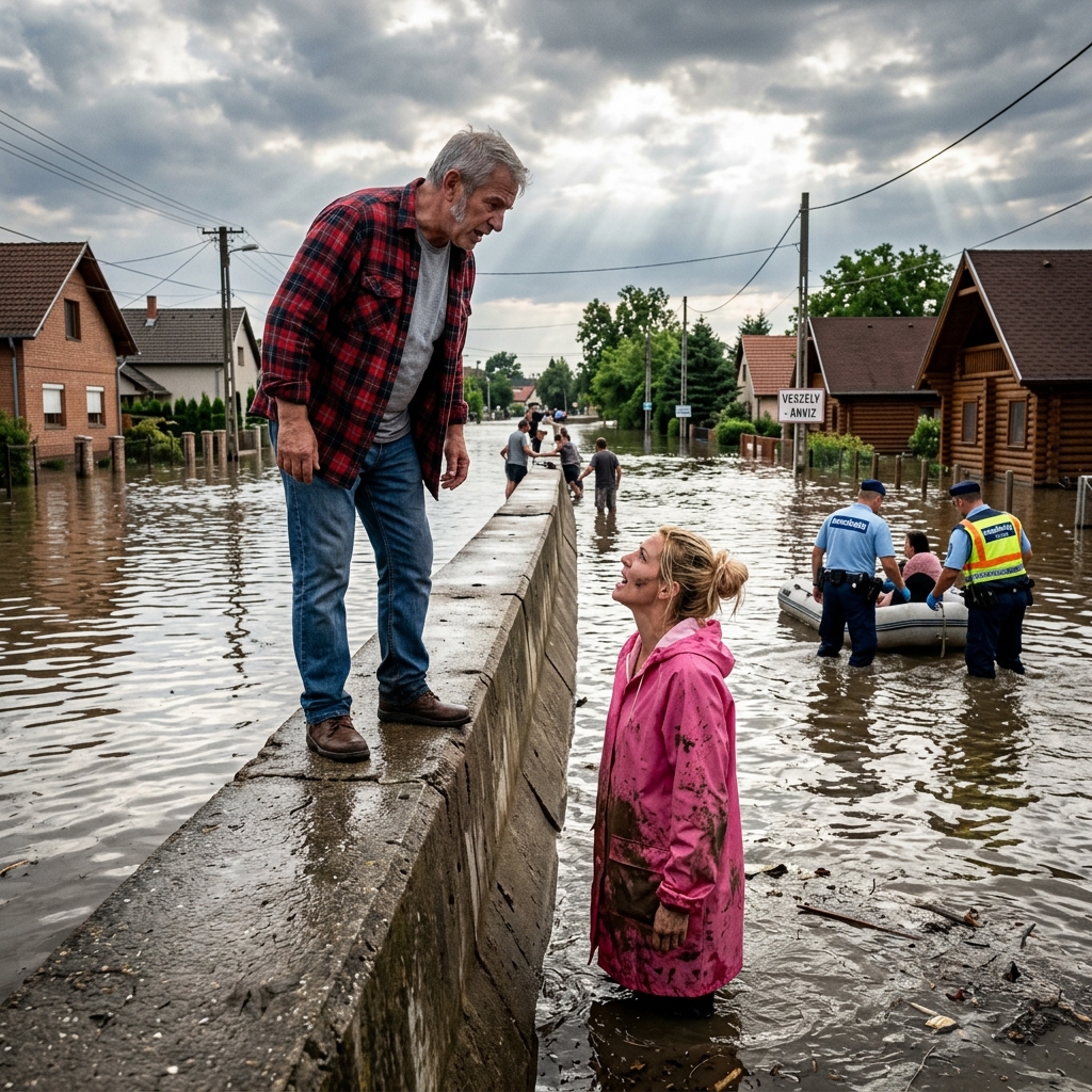 A társasház elnöke kinevette az árvízvédelmi falamat, és parasztprojektnek nevezte. Mire a vihar elérte a környékünket, a gúnyolódók azt nézték, ahogy a víz beömlik azokba a kastélyokba, amelyeket korábban védtek.  Garrett Donovan vagyok, nyugdíjas vízvezeték-szerelő Houston közelében, és azért építettem ezt a falat, mert nem volt más udvarias választásom. A feleségem, Martha demenciában szenved. Ez a tény szinte mindennek a jelentését megváltoztatja. Az árvíz nem csak kár. Az áramszünet nem csak kellemetlenség. Az utolsó nagy vihar annyira zavarba hozta Marthát, hogy a pinceajtóban állt, és azt kérdezte, hogy befolyt-e egy folyó a házunkba. Elfelejtette a tényeket, de megőrizte a félelmet. Szóval, amikor a tavaszi előrejelzések ismét csúnyán néztek ki, úgy döntöttem, hogy abbahagyom a szerencsében való bízást. Nyolcezer dollárt költöttem, engedélyeket szereztem be, tanulmányoztam a telket, ellenőriztem a vízelvezetési mintákat, és igazi árvízvédelmi gátat építettem a telkemre. Nem homokzsákokat. Nem olcsó megoldás. Műkő, megfelelő alapozás, földbe süllyesztett csatornák, virágládák és világítás. Legális volt, praktikus, és úgy épült, hogy megakadályozza a csapadékvízben a házunk újabb katasztrófába torkollását. Ennek kellett volna véget érnie.  Ehelyett ez lett a kezdete.  Winston Ashford III, felesége, Belle és Dr. Kenneth Silverton egyetlen pillantást vetettek a falamra, és úgy tettek, mintha roncstelepi hulladékot dobtam volna ki az ő értékes környékük közepére. Winston a társasház elnöke volt, az a fajta ember, aki a jogosultságokat egyenruhaként viseli. Belle az „esztétikai harmóniáról” beszélt, mintha a civilizációt védené. Kenneth a bizottság pénztárosa volt, és valahogy sikerült leereszkedőnek tűnnie, még lélegzetvétel közben is.  Mindannyian prémium patakparti házakban laktak. És ez számított. Mert valahányszor erősen esett az eső, az én lakóparkom elárasztotta a vizet, az övék pedig csontszáraz maradt. Először a szerencsét, a magasságot hibáztattam, bármit, kivéve azt, amit végül bebizonyítottam. Aztán elkezdtem alaposabban tanulmányozni a területet. Beton elterelők. Átdolgozott rézsű. Megváltoztatott vízfolyások. Elővettem a régi földmérő eszközeimet, és megerősítettem azt, amit a megérzésem már tudott: valaki illegálisan megváltoztatta a vízelvezető rendszert, és a vizet a drága ingatlanokról a többiekbe terelte. Az az árvízvédelmi fal, amit építettem? Ez volt a válaszom arra a lopásra.  Winston válasza egy szabálysértési értesítés volt.  Aztán hivatalos fenyegetések.  Aztán az ígéret, ami pontosan megmondta, milyen emberrel van dolgom: bontsátok le a falat, különben a társasházi társaság eszkalálódik, és a házamra támad. Gúnyolták azt az egyetlen dolgot, amit a beteg feleségem biztonságáért építettek, miközben úgy tettek, mintha a közösségi normákat védenék. Ekkor változott meg bennem valami. Nem a düh. A düh hangos. Ez hidegebb volt. Hasznosabb. Elkezdtem elolvasni minden egyes szerződést, minden alapszabályt, a társasházi társaság nyelvének minden sorát, amiről azt hitték, hogy senki átlagos ember nem fáradna a tanulással. És miközben ezt tettem, elkezdtem hallgatni a környék többi tagját. Egy családot megbírságoltak talajtakaró miatt. Egy másikat a redőnyök miatt. Egy másikat egy postaláda miatt. Egy harmadikat egy ártalmatlan udvari részlet miatt. Minden alkalommal ugyanaz a minta: szelektív végrehajtás, nyomásgyakorlás, pénz, hallgatás.  Aztán megtaláltam a mélyebb részt. A vízelvezetési változtatások nem véletlenszerűek voltak. A bizottság nem csak túlzásba vitte. Profitáltak. Bizonyos házak szárazon maradtak. Más házak elárasztottak. A nehéz helyzetben lévő ingatlanokat felvásárolták és eladták. A közigazgatási hivatalhoz kötött vállalkozók továbbra is kényelmes javítási munkákat kaptak. Lassan, csendben kirajzolódott a kép: ez nem egy csúnya vita volt egy fal miatt. Ez egy gépezet volt.  És a gépezet hanyag lett.  Amikor Winston megpróbálta rám kenni a várost „engedély nélküli elektromos munkák” miatt, az ellenőr végül az illegális vízelvezetési módosításokat fedezte fel. Amikor Winston megpróbált jogi beadványokkal fenyegetni, mérnök barátom bebizonyította, hogy a falam helyreállította a természetes áramlást, és nem okozott veszélyt. Amikor egy nyugdíjas könyvtáros a környéken régi feljegyzésekben kutatott, megtalálta az eredeti telekrendezési terveket, a környezetvédelmi korlátozásokat és a munkaterveket, amelyek az Ashford Development-et a módosított rendszerhez kötötték. Ez volt az a pillanat, amikor ez már nem a környékbeli harag volt. Mert ha be tudod bizonyítani, hogy valaki illegálisan megváltoztatta a vízelvezetést, manipulálta az árvíznek való kitettséget, és pénzt keresett a károkkal, akkor már nem a tereprendezésről vitatkozol. Egy csalási ügyben állsz. Még akkor is Winston azt hitte, hogy nyerhet. Megpróbálta megrongálni a falamat a következő vihar előtt. Rendkívüli gyűlést hívott össze, hogy ellenem fordítsa a környéket. Egy lakókkal teli terem előtt állt, és megpróbált úgy beállítani, mint egy felelőtlen embert, aki veszélyezteti a közösség biztonságát. És talán ez egy másik napon működött volna. De nem azon a napon, amikor a vihar végre visszatért azért, amit elloptak. Mert míg Winston még utoljára gúnyolta a falamat, én már megtettem azt a szerepet, amiről az olyan emberek, mint ő, soha nem is gondolnák, hogy képesek rá: jobban megismertem a rendszert, mint ő. Megtanultam a földet, az engedélyeket, a tanúk nyomát, a pénzt, az indítékot és azt, hogyan kellett volna mozognia a víznek, mielőtt az egész környéket a saját félelmeik köré hajlították volna. Állítólag tAmikor az eső elkezdte döngetni a közösségi ház ablakait, az igazság már terjedni kezdett a szobában. A szomszédok feljegyzéseket olvastak. A lakók az eredeti vízelvezető térképeket látták. A kérdések egyre hangosabbak voltak. Winston válaszai egyre halványabbak.  Aztán csörögni kezdtek a telefonok.  Először az ő háza.  Aztán Belle-é.  Aztán Kenneth-é. A száraz kis királyság, amit maguknak építettek, megtelt vízzel. És ott álltam, és néztem, ahogy három ember, akik hónapokig viccnek nevezték az árvízvédelmemet, valós időben rájönnek, hogy a falam sosem volt a poén.  De igen. Ha tudni akarod, mi történt, amikor a társasházi király látta, ahogy a saját ellopott vize hazaárad – és miért könyörgött végül ugyanaz a környék, amelyik a falamon nevetett, hogy magyarázzam el, hogyan építettem – olvasd el a teljes történetet a hozzászólásban 👇👇👇