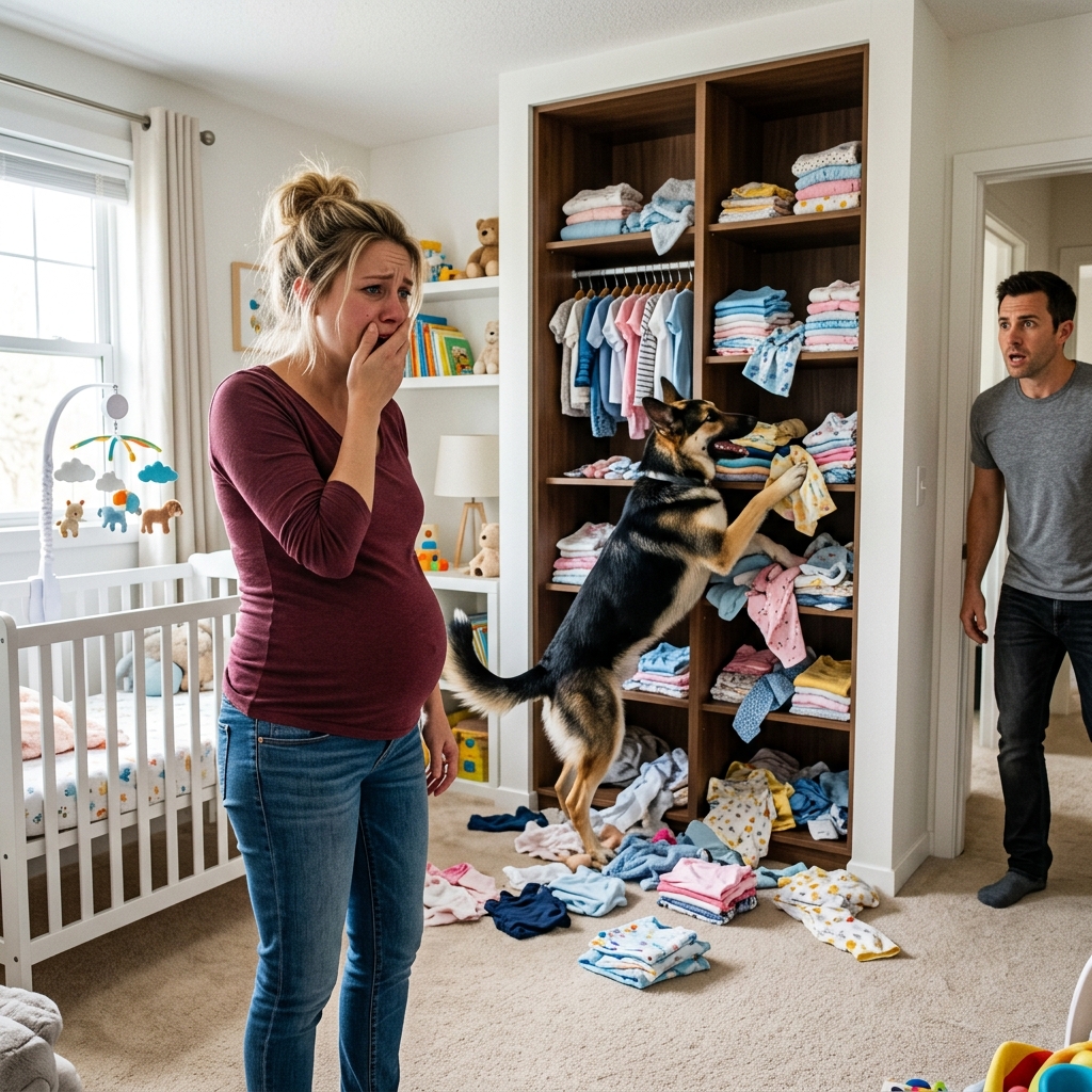 A kutyám hirtelen ugatni kezdett a terhes feleségemre, sőt, még felé is ugrott, majd elkezdett kidobálni dolgokat a szekrényből: megdöbbentünk, amikor megtudtuk ennek a furcsa kutya viselkedésének az okát 😱😨 A gyerekszoba ajtajában álltam, és nem kaptam levegőt. Minden bennem olyan volt, mint egy szoros csomó. A szoba, ami tegnapig a ház legmelegebb és legbiztonságosabb helyének tűnt, most úgy nézett ki, mint egy kisebb katasztrófa után. Kidobott babaruhák, szakadt takaró, tárva-nyitva a szekrény. Sara oldalt állt, a hasára fogva a kezét. Az arca sápadt volt, a szemei ​​nagyok voltak a félelemtől. Nem sírt, de úgy nézett rá, hogy még mindig nem tudta elhinni, hogy mindez tényleg megtörtént. És a szoba közepén ott állt Rex. A kutyám. A barátom. Az, aki mindig az ajtóban várt, aki mellettem ült, amikor küszködtem. De most másképp nézett ki. A szőr felhúzódott, a mellkas erősen felemelkedett, és a sarkokban egy babaruha hevert. Ne ugass, ne támadj, csak állj….. és figyelj.  — Mintha kicsúszott volna az irányítás alól a dolog – mondta Sara lassan. – Épp pakoltam el a ruháimat, amikor hirtelen morgásra fakadt… nem felém, hanem a szekrény felé. Aztán beugrott, és mindent összetört.  Ekkor hagytam abba a hallgatózást. Csak egy érzés győzött le mindent bennem: a félelem érte és a gyerekért. Nem gondolkodtam, csak megragadtam Rexet a galléronál fogva, és kihúztam. Nem ellenkezett. Ez volt a legfurcsább. Nyugodtan sétált, csak nézett rám, mintha mondani akarna valamit.  De nem értettem. Kitoltam, a hidegbe, az esőbe, és becsuktam az ajtót. Durván, hirtelen, mintha mindent el akartam volna vágni.  Sara halkan mondta: – Hideg van… – Veszélyes – válaszoltam. – Veszélyes volt rád. Eltettem a táljait, és úgy döntöttem, büntetést érez. Úgy tűnt, akkor jól csinálom.  Éjszaka a szél befújt az ablakon, az eső szüntelenül esett. Hallottam, ahogy kaparja az ajtót. Ez a hang korábban ismerős volt, nagyon kellemes. De most csak idegesít. Eltelt egy nap. Aztán még egy. Rex abbahagyta a kaparást. Csak ült az udvaron. Láttam az ablakon keresztül – vizesen, mozdulatlanul, és valamiért nem az ajtón nézett ki… hanem a gyerekszoba ablaka felé. És akkor valami bennem kezdett eltörni. Hirtelen eszembe jutott, hogyan viselkedett abban a pillanatban. Ne támadj. Ne próbálj meg harapni. Egyenesen a szekrény felé tartott. Ez a gondolat nem hagyott nyugodni. A harmadik napon nem tudtam ellenállni. Felmentem a gyerekszobába, kinyitottam az ajtót, és lassan a szekrényhez léptem. Minden fejjel lefelé volt, de ezt már láttam. Elkezdtem átnézni a dolgokat, kidobálni őket, próbáltam kitalálni, mitől volt ennyire dühös. Eleinte tényleg semmi sem volt. Csak ruhák. Az apróságok. Ruhák, takarók… de aztán észrevettem… Rémisztő voltam 😱😨. A történet folytatása az első kommentben található 👇👇