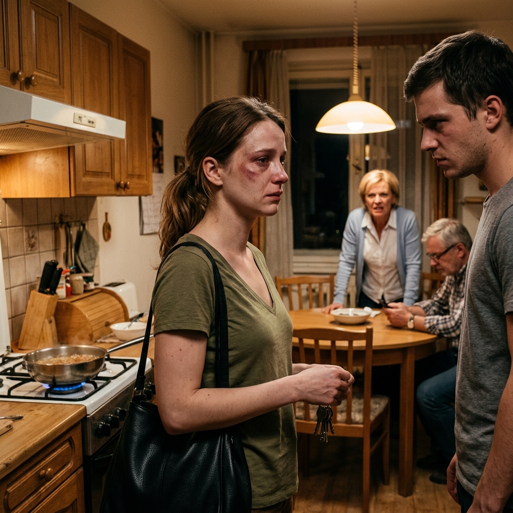 Az este verekedésbe torkollott, miután a feleség elment otthonról és feljelentette a rendőrséget, és ami ezután történt, mindenkit megdöbbentett. Az este egy normálisnak tűnő feszültséggel kezdődött, de egy olyan ponton ért véget, ahonnan már nem volt visszaút. Első pillantásra a verekedés oka jelentéktelennek tűnt, de valójában mélyreható volt: a feleség kijelentette, hogy vissza akar térni dolgozni – a férj és a szülők elégedetlensége ellenére. A férjnek elege volt az állandó vizsgálódásból és abból, hogy minden lépését meg kellett magyaráznia. A férj ezt a „családfő” szerepének kihívásaként élte meg. A konyhában a hangok felerősödtek, a szavak durvábbak lettek, és minden fokozódott. A férj, elvesztve a türelmét, egy pillanatra hallgatott… és ebben a csendben megütötte a feleségét. Nem erősen, de megalázó és ijesztő ütés volt. És mindez a szülők jelenlétében történt. 😨😨 Az anya keresztbe fonta a karját a mellkasán, és elfordította a tekintetét. Az apa az asztalnál ült, és a telefonját nézte, úgy tett, mintha nem látna semmit. A csend lett az ő választásuk.  Ez a csend fájdalmasabbnak bizonyult, mint a férfi ütése. A nő csendben felkapta a táskáját és elhagyta a házat. Vörös volt a szeme, remegett a keze. Nem menekültként távozott, hanem elhatározásból. Nem sokkal később már a rendőrségen volt. Arca kipirult, mindent elmondott – sikítás és könnyek nélkül. Egyszerű, nyugodt, de nehéz szavakkal elmesélte, hogyan ütötte meg a férje, és hogyan hallgattak a szülei.  A rendőrök feljegyezték a történteket, fényképeket készítettek a sérülésekről, és azonnal hazamentek. Amikor megérkeztek és meglátták, ki a nő férje, a rendőrök olyasmit tettek, ami megdöbbentette a nőt. A folytatás az első hozzászólásban olvasható. 👇👇👇