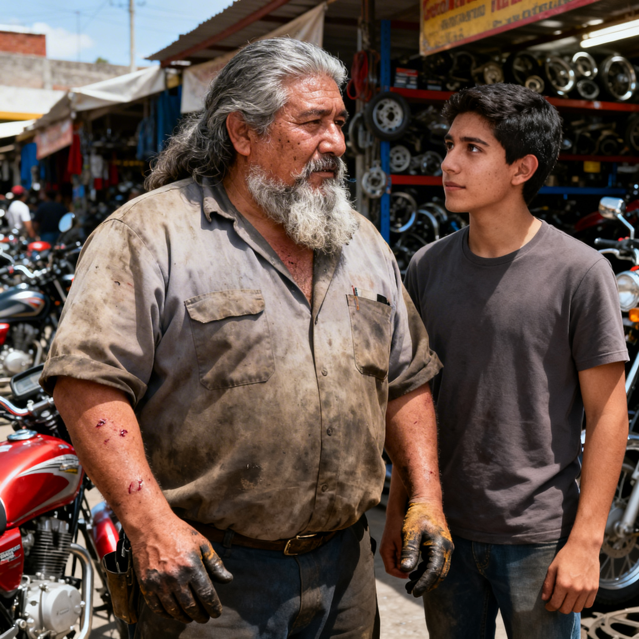 Azon a napon, amikor Darío Salgado ügyvéd a Közigazgatási Bíróság 8. számú tárgyalótermében állt, hogy megalázza a városi tanácsot, amely egy régi motoros műhelyét akarta lefoglalni, az első sorban ülő tanácstagok, üzlettulajdonosok és parfümös szomszédok közül senki sem gondolta volna, hogy az olasz öltönyös és drága órájú férfi valaha szemeteszsákok között aludt éppen abban a boltban, amelyet a környék szégyenfoltjának neveztek.  Azt sem tudták, hogy a feltételezett bűnözés melegágya, amelyet le akartak bontani, hogy egy tetőtéri lakásokból és elegáns kávézókból álló folyosót építsenek, több mint 40 éve menedékhely volt azoknak az embereknek, akiket a város többi része inkább figyelmen kívül hagyott.  Azt sem gyanították, hogy az ügyvéd, aki azért jött, hogy lerombolja az ügyüket, ugyanaz a sovány gyerek, akit a zsíros, tetoválásokkal és sebhelyekkel borított szerelő 14 éves korában húzott elő egy kukából, és a félelem még mindig a bőréhez tapadt.  Don Beto egy augusztusi reggelen találta meg Daríót a Motores del Barrio autójavító műhely hátsó részében, Guadalajara egy olyan részén, ahol még mindig olaj, frissen sült tortilla és állott nedvesség szaga terjengett. Darío már három hete bujkált az utolsó gyermekotthonból, ahová küldték. Az igazgató azt mondta, hálásnak kellene lennie, hogy van fedél a feje felett. A férfi, aki velük élt ott, úgy hitte, hogy egy papírok nélküli, tisztességes vezetéknév nélküli gyerek, akiről senki sem kérdezősködik, szintén egy használható test. A nő úgy tett, mintha nem venné észre. Darío egy éjszaka 70 pesóval, egy szakadt pólóval és a gyomrát annyira mardosta éhséggel menekült meg, hogy görcsbe rándult.   A műhely mögött aludni kevésbé veszélyesnek tűnt, mint visszamenni.   Amikor Don Beto hajnali 5 órakor kinyitotta a fém zsalugátert, először néhány piszkos tornacipőt látott kikukucskálni a fekete táskák közül. Aztán egy csomag zizegését hallotta, mintha valaki szégyellne még levegőt is venni. Bármely más felnőttel ez a pillanat rendőrséggel, szidással vagy gyermekvédelmi szolgálattal végződött volna. De a majdnem két méter magas Don Beto mellkasáig érő dús szakállal és a katonáskodásából származó régi tetoválásokkal tarkított karokkal rendelkezett. Csak felvonta a szemöldökét, és öt szót mondott, amelyek kettéhasították Darío életét.  „Éhes vagy, kölyök? Gyere be.”  Darío azt hitte, csapda. Nem mozdult, amíg a férfi vissza nem tért egy szalvétába csomagolt babos-chorizós szendviccsel és olyan erős kávéval, hogy az a kora reggeli órákra emlékeztetett.  „Ha át akarnék csapni, nem kínálnálak reggelivel” – mondta Don Beto, és egy fémasztalra tette a kávét. „Edd meg, mielőtt kihűl.”  Nem kérdezte meg a nevét. Nem kérdezte meg, honnan jött. Nem kérdezte meg, miért van a fiúnak monoklija és foltok a csuklóján. Ételt adott neki, egy mosogatóra mutatott, és amikor Darío befejezte a szendvics felfalását azzal a kétségbeeséssel, mint aki napokat töltött azzal, hogy kutyákkal harcolt a piaci maradékokért, egy villáskulcsot nyomott a kezébe.  „Tudod, hogyan kell ezt használni?”  Darío megrázta a fejét.  „Akarsz tanulni?”  Így kezdődött minden.  Cserébe a söprésért, a csavarok rendszerezéséért, az alkatrészek tisztításáért és a veszélyes szerszámok meg nem érintéséért Don Beto 20 pesót adott neki a nap végén, és szabadságot, hogy alkonyatkor eltűnjön. Csak néhány nappal később fedezte fel Darío, hogy a hátsó szobában, ahol régi alkatrészekkel teli dobozokat tároltak, volt egy matrac, egy tiszta lepedő és egy ajtó, amit Don Beto mindig „elfelejtett” rendesen becsukni. Soha nem mondta meg neki, hogy neki van. Soha nem tette meg azt az ünnepélyes gesztust, hogy otthont adjon neki. Egyszerűen csak egy menedéket hagyott ott, mintha meg akarta volna adni a fiúnak azt a méltóságot, hogy úgy tesz, mintha nem kap alamizsnát.  A motoros klub srácai vették észre először az újonnan érkezőt. Bőrmellényben, nehéz csizmában, lánccal, karcos sisakkal és olyan motorokkal érkeztek, amelyek viharként dübörögtek az aszfalton. Daríónak meg kellett volna ijednie. De az egyikük barbacoa tacost hozott neki. Egy másik adott neki egy kabátot, amit „az unokaöccse már nem használt”, pedig tökéletesen illett rá. Valaki, akit mindenki Soványnak hívott, megmutatta neki a motoralkatrészeket használó törtdarabokat…  A 2. rész a hozzászólásokban található.