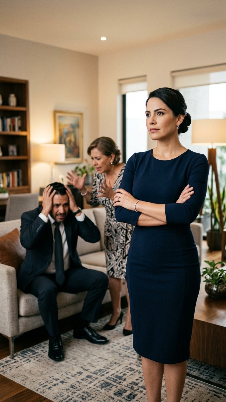 Zum dritten Mal in Folge hatte die Familie ihres Mannes sie allein zu Hause gelassen. Die Lektion, die er ihnen im Morgengrauen erteilt hatte, ließ sie vor Reue erzittern.  TEIL 1 Es war fast 23 Uhr, als Leticia den Schlüssel ins Schloss steckte. Nach einem langen Arbeitstag im Büro trugen sie ihre Füße kaum noch, doch was sie am meisten belastete, war nicht die körperliche Erschöpfung, sondern das seltsame Gefühl, das auf ihrer Brust lastete. Als sie die schwere Holztür öffnete, empfing sie nicht der übliche Lärm. Man konnte weder den Fernseher hören, der auf die Seifenopern eingestellt war, die ihre Schwiegermutter, Frau Rosa, sonst immer in voller Lautstärke schaute, noch das laute Lachen ihrer Schwägerin Ximena oder die tiefe Stimme ihres Mannes Mateo. Es herrschte nur eine bedrückende Stille, so intensiv, dass Leticia ihren eigenen Herzschlag durch die Wände des Flurs widerhallen hörte.  Sie legte ihre Handtasche auf die Konsole im Eingangsbereich und ging barfuß über den kalten Keramikboden. Die Kälte stieg ihr von den Fersen bis in den Nacken. „Ich bin da“, verkündete er dem Staubsauger und versuchte, seine Stimme normal klingen zu lassen. Niemand antwortete. Er betrat das Esszimmer und bemerkte, dass der Tisch blitzblank war. Kein einziger Teller, kein einziges Glas Wasser, kein einziges kümmerliches Omelett. Er ging in die Küche und öffnete die Kühlschranktür. Das schwache gelbe Licht erhellte sein müdes Gesicht. Darin befanden sich nur eine Packung abgelaufener Milch und zwei faule Tomaten.  Da fiel sein Blick auf einen kleinen Haftzettel an der Kühlschranktür. Er erkannte sofort Dona Rosas hastig geschriebene Handschrift: „Wir sind als Familie essen gegangen. Warte nicht, bis wir aufwachen.“ Leticia erstarrte vor Schreck. Ihre Hände begannen zu zittern. Es war nicht das erste Mal. Es war genau das dritte Mal in weniger als zwei Monaten, dass die Familie ihres Mannes einen Ausflug organisierte und sie absichtlich ausschloss. Beim ersten Mal hatte Matthew ihr gesagt, es sei etwas Spontanes. Beim zweiten Mal entschuldigte sie sich und sagte, sie hätten gedacht, sie käme zu spät zur Arbeit. Doch beim dritten Mal gab es keine Ausreden mehr. Es war keine einfache Vergesslichkeit; es war eine kalkulierte Demütigung. Leticia schloss den Kühlschrank und setzte kochendes Wasser auf, um eine traurige Instant-Suppe zuzubereiten. Während ihr der Dampf in die Augen stieg, vibrierte ihr Handy über der Küchentheke. Es war Valeria, ihr bester Freund.  „Rate mal, wo ich bin und wen ich treffe?“, rief Valeria, ohne auch nur zu winken. Sein Tonfall war voller Empörung. Leticia schwieg. „Ich bin beim San Angel BBQ, dem teuersten Restaurant in der ganzen Siedlung. Und da ist die ganze Familie deines Mannes. Frau Rosa bestellt die teuersten Fleischstücke, Ximena trinkt Wein, und dein geliebter Matthew lacht, als wäre nichts geschehen. Warum bist du nicht bei ihnen?“ Leticia spürte einen Kloß im Hals. „Ich bin nicht eingeladen“, flüsterte er. Valeria stieß einen wütenden Seufzer aus. „Sie behandeln dich wie eine Magd, Leti. Und Matthew ist ein Feigling, dass er das zulässt.“ Leticia legte auf und ging ins Badezimmer. Sie tauchte unter den Wasserhahn und ließ das kochende Wasser ihre Haut versengen, um die Kälte zu vertreiben, die sich in ihrer Seele festgesetzt hatte. Um Mitternacht hörte sie die Haustür. Matthew kam herein, Schritt für Schritt. Als er Leticia auf der Bettkante sitzen sah, blieb sie wie angewurzelt stehen.  „Bist du noch wach?“, fragte er und versuchte, ihr einen Kuss zu geben. Leticia wandte den Blick ab.  „Was ist denn heute deine Ausrede, Matthew? Dreimal. Dreimal haben sie mich vergessen.“ Matthew seufzte genervt und lockerte seine Krawatte. „Ach, Leticia, bitte. Mach doch nicht so ein Theater daraus. Es war nur ein schnelles Abendessen, und meine Mutter hatte so Lust darauf.“ „Gleich geht dein Wutanfall los.“ Er legte sich hin, und nach genau fünf Minuten erfüllte sein Schnarchen den Raum. Er schlief tief und fest, während Leticias Welt zusammenbrach. Am nächsten Morgen, noch bevor die Sonne die Stadt vollständig erleuchtete, verließ Leticia das Haus und fuhr zu ihrer Mutter, Frau Carmen. Eine willensstarke Frau, die Leticia zu einer starken Persönlichkeit erzogen hatte. Als Frau Carmen ihre Tochter mit geschwollenen Augen sah, bereitete sie ihr Kamillentee zu. Leticia brach in Tränen aus und erzählte ihr alles. Sie erzählte, wie Ximena ihre Kosmetik gestohlen hatte, wie Doña Rosa sie wie eine Fremde behandelt hatte und wie Mateo immer zu seiner Familie gehalten hatte. Frau Carmen zeigte keinerlei Mitleid. Stattdessen zeichnete sie ein gequältes Lächeln. Sie ging zu ihrem Kleiderschrank und holte eine alte, rostige Metallkiste heraus. Sie stellte sie auf den Tisch und nahm ein dickes Spiralheft heraus. „Mama, was ist das?“, fragte Leticia verwirrt. „Ich habe alles aufgeschrieben“, erwiderte Frau Carmen mit leiser, berechnender Stimme. „Jede Träne, jede Demütigung, jedes Mal, wenn dieser Feigling dich nicht verteidigt hat.“ „Drei Jahre lang habe ich die Hölle dokumentiert, in der du lebst, und auf den Tag gewartet, an dem du endlich aufwachst.“ Frau Carmen schlug das Notizbuch auf und begann, die Seiten umzublättern. Doch als sie das letzte Blatt erreicht hatte, fiel ein gelber Umschlag auf den Tisch. Leticia nahm ihn mit zitternden Händen entgegen. Als sie ihn öffnete und das Bankdokument las, das ihre Mutter besorgt hatte, stockte ihr der Atem. Das Dokument enthüllte eine so widerliche Wahrheit über Matthew und Dona Rosa, dass Leticia übel wurde. Niemand in dieser Familie konnte sich vorstellen, dass…Im Angesicht des Sturms, der sich bald entfesseln sollte … Teil 2 findet ihr in den Kommentaren 👇