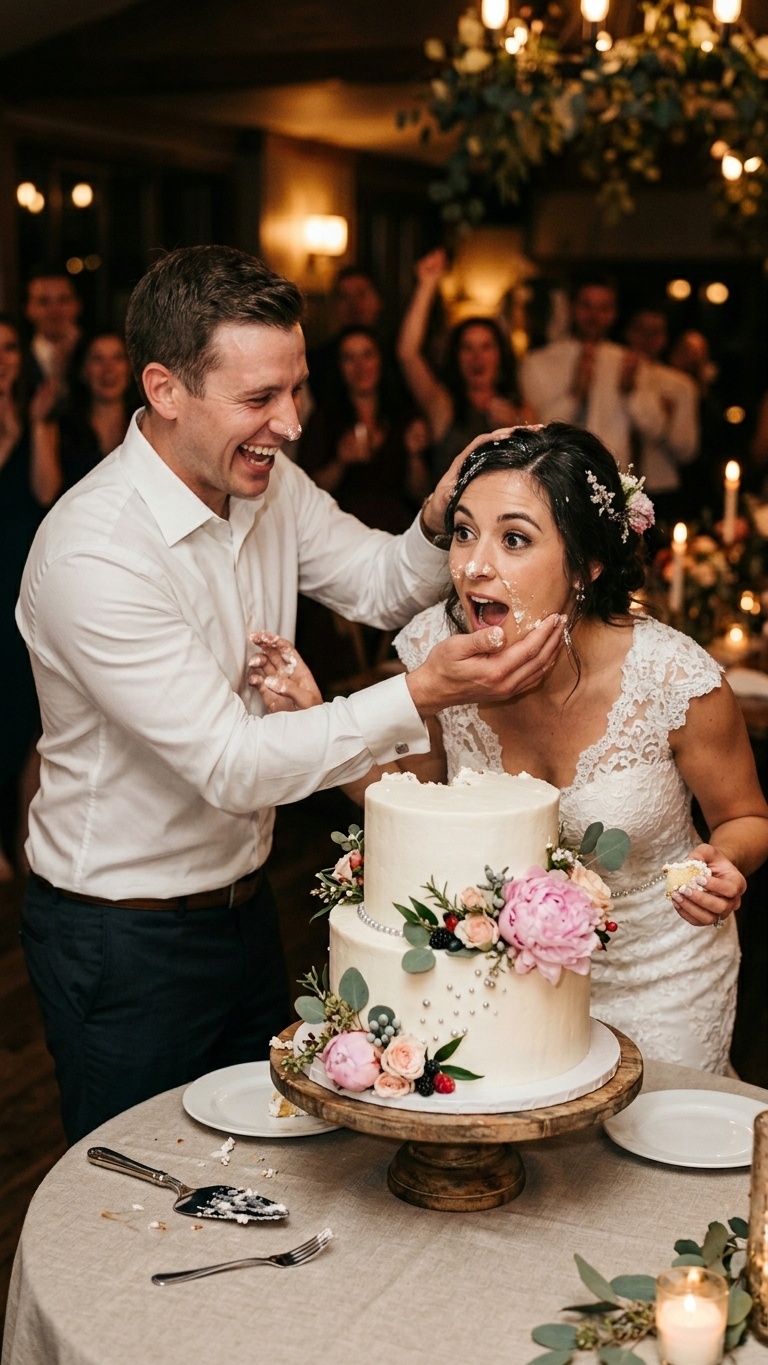 Der Bräutigam schlug das Gesicht der Braut für eine virale Challenge gegen die Hochzeitstorte, doch die Rache des großen Bruders schockierte alle. Unter dem orange-rosa Himmel von Jalisco fühlte sich die 26-jährige Liliana wie in einem echten Märchen. Eine warme Brise streichelte sanft die weißen Papierornamente, die den Innenhof des majestätischen Anwesens schmückten, wo ihre Hochzeit stattfand. Alles war perfekt. Der Duft von Cempasúchil, weißen Rosen und feuchter Erde vermischte sich mit dem unverwechselbaren Aroma der Poblano-Mole und der Carnitas, die die 120 Gäste gerade genossen hatten. Lilianas Geschichte war nicht immer unbeschwert. Als sie erst acht und ihr älterer Bruder Matthew zwölf Jahre alt waren, verloren sie ihren Vater bei einem tragischen Unfall. Von diesem schmerzhaften, regnerischen Nachmittag im Pantheon an übernahm Matthew eine Rolle, die ihm niemand aufgetragen hatte. Er wurde der unbestrittene Beschützer seiner Mutter, Frau Carmen, und der Vormund seiner jüngeren Schwester. Im Laufe der Jahre entwickelte Matthew einen starken Instinkt, jeden Mann abzuweisen, der Liliana nicht für würdig hielt. Ihr Anblick konnte selbst die Mutigsten einschüchtern. Eduardo jedoch war die Ausnahme. Sie lernten sich in einem kleinen, traditionellen Café in der Innenstadt von Guadalajara kennen. Eduardo war Systemingenieur und versuchte Tag für Tag, Lilianas Bestellung zu erraten. Schließlich, an einem Dienstagnachmittag, lag er richtig: Er bestellte einen Kannenkaffee mit einem Hauch Zimt und ein süßes Brot. So begann eine zweijährige Liebesgeschichte. Eduardo erwies sich als detailverliebter, respektvoller und überaus charmanter Mann. Er bestand sogar die Feuerprobe: Er gewann Matthews Respekt, teilte Tequila mit ihm und hörte geduldig den Familiengeschichten zu. Am Tag der Hochzeit weinte Frau Carmen vor Aufregung in der ersten Reihe der Kapelle des Anwesens. Matthew, in einen eleganten, anthrazitfarbenen Anzug gehüllt, führte seine Schwester mit stolz erhobener Brust zum Altar. Eduardo betrachtete sie, als wäre sie der größte Schatz des Universums. Gelübde wurden gesprochen, goldene Ringe getauscht, und die Mariachi-Musik begann zu spielen, als sie die Kirche verließen. Alles verlief mit einer unbeschreiblichen Magie, bis der mit Spannung erwartete Moment des Abends gekommen war: das Anschneiden der monumentalen Hochzeitstorte. Sie war ein dreistöckiges Kunstwerk, aromatisiert mit drei Milchsorten und verziert mit zarten Zuckerblumen. Liliana trat lächelnd an den Tisch und wartete darauf, dass Eduardo neben ihr das Messer für das klassische Foto ergriff.  Doch Eduardo hatte andere Pläne. Er sah sie mit einem boshaften Lächeln an, das Liliana nicht deuten konnte. Bevor sie reagieren konnte, legte Eduardo seine große Hand an den Hals der Braut und drückte Lilianas Gesicht mit brutaler Gewalt direkt gegen die Torte. Der Klang der Mariachi-Musik ging im Klang unter. Die Gäste zupften im Chor die Instrumente. Liliana war wie gelähmt, ihr sorgfältiges Make-up ruiniert, ihre Frisur zerzaust und ihr wunderschönes weißes Kleid mit Sahne und nassem Brot befleckt. Die Demütigung brannte in ihrer Brust, als sie das laute Lachen ihres jetzigen Ehemanns hörte. Es war einfach unfassbar, was nun geschehen würde … Teil 2 findet ihr in den Kommentaren 👇