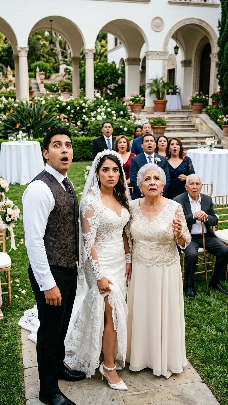Die Schwiegermutter demütigte ihren blinden Vater mitten in der Hochzeit: Die Braut entledigte sich ihres Kleides vor 500 Gästen und traf die skandalöseste Entscheidung überhaupt. Das luxuriöse Anwesen in San Miguel de Allende erstrahlte im Schein von 1000 Kerzen. Riesige Glaslüster spiegelten ihr Licht auf den mit weißen Orchideen und Seidentischdecken geschmückten Tischen. Der Klang eines Gala-Mariachis in silbernen Anzügen erfüllte die Nacht mit festlichen Melodien, doch diese Freude erreichte nicht alle Anwesenden. Draußen, im Steinhof, fuhren über 50 gepanzerte Lastwagen und europäische Sportwagen vor. Die 500 Gäste, in Designeranzüge und funkelnden Schmuck gehüllt, nahmen ihre Plätze ein wie Schauspieler in einem perfekt choreografierten Theaterstück der mexikanischen Elite.  Mitten in diesem blendenden Spektakel stand Ximena.  Sie trug ein Kleid, das über 15 Kilogramm wog, aus französischer Spitze und mit 200 kleinen Perlen bestickt, die sie sich niemals hätte leisten können, selbst nach 20 Jahren harter Arbeit nicht. Ihre Hände waren unter den zarten Seidenhandschuhen eiskalt. Sie zwang sich zu einem Lächeln, oder versuchte es zumindest, denn tief in ihrem Inneren spürte sie, dass etwas nicht stimmte. All diese Prahlerei fühlte sich an wie eine hauchdünne Eisschicht, die jeden Moment unter ihren Füßen zerbrechen könnte.  „Senk deinen Blick nicht, egal was passiert“, hatte Frau Leonor, ihre Schwiegermutter, sie nur zwei Stunden vor der Zeremonie ermahnt. „Heute hörst du auf, das Mädchen vom Land zu sein. Heute wirst du eine Frau aus unserer Gesellschaft.“ Ximena schluckte und ließ ihren Blick durch den riesigen Garten schweifen, verzweifelt auf der Suche nach dem einzigen Gesicht, das ihr Frieden schenkte. Er fand es. Dort, an Tisch Nummer 82, dem am weitesten vom Hauptgang entfernten, fast im Schatten nahe der Küche verborgen, saß sein Vater. Don Arthur. Der alte Mann hielt seinen alten Gehstock aus Kiefernholz in beiden Händen, die von der Feldarbeit rau waren. Er hatte vor zwölf Jahren aufgrund eines falsch behandelten Glaukoms sein Augenlicht verloren, genau zu der Zeit, als er noch hart arbeitete, um sein Studium an der Ximena-Universität zu finanzieren. Sein schwarzer Anzug war makellos sauber, aber man sah ihm an, dass er mindestens zehn Jahre alt war. Sie wirkte zu schlicht, zu bescheiden für diesen gläsernen Palast. Niemand hatte sich neben ihn gesetzt. Keiner der 500 Gäste sprach ihn an. Und doch lag in ihrem faltigen Gesicht ein unzerbrechlicher Frieden, als ob es genüge, der Musik zu lauschen und zu wissen, dass ihre Tochter ihren Traum verwirklichte.  Plötzlich erfüllte ein starker, aufdringlicher Duft die Luft.  „Wie seltsam, nicht wahr?“ „“, flüsterte eine eisige Stimme hinter Ximenas Rücken. Es war Mrs. Leonor, James’ Mutter, ihr jetziger Ehemann. Die Matriarchin einer der reichsten und mächtigsten Familien in Monterrey. Er trat mit einem Glas Champagner in der Hand auf Ximena zu, makellos aussehend, doch sein Blick verriet pure Verachtung.  „Mit dem Wenigen, das du besitzt, und wo du herkommst, hast du es geschafft, dich hier einzuschleichen“, flüsterte die Schwiegermutter und musterte Ximena von Kopf bis Fuß. „Du wirst den Boden küssen, auf dem mein Sohn steht.“ „Familien wie Sie… vermischen sich normalerweise nicht mit unserem Blut.“ Ximena spürte einen Kloß im Hals, nickte aber instinktiv unterwürfig. Sie wollte an diesem Tag jeden Konflikt vermeiden. Er hatte alles für seinen Vater ertragen, um ihm ein würdevolles Leben zu ermöglichen, damit er sich nie wieder Sorgen um das Essen am nächsten Tag machen musste.  „Aber da wir den Fehler gemacht haben, Sie in die Familie aufzunehmen“, fuhr Frau Leonor fort und flüsterte ihr ins Ohr, „möchte ich, dass Sie eines verstehen. Vergessen Sie ab morgen Ihre Ranchergewohnheiten. Und noch etwas… die drei Goldketten, den Schmuck und die Hochzeitsgeschenke – werden Sie mir bringen? Ich kümmere mich darum. So verhindern wir, dass Ihre Leute etwas stehlen.“  Ximena ballte unter dem Tisch die Fäuste, doch bevor sie ein Wort sagen konnte, fixierte Frau Leonor Tisch 82 mit ihrem Blick.  „Und wo wir gerade von euren Leuten sprechen … genug von diesem Mitleidsgehabe“, urteilte die Frau verächtlich. „Was macht euer Vater denn noch hier? Die Gäste an Tisch 80 fragen sich schon, wer dieser blinde Bettler ist. Er blamiert uns alle.“ Ximena spürte, wie ihr die Luft aus den Lungen rutschte. „Er ist mein Vater. Es ist mein Hochzeitstag. Er wird hierbleiben.“ Frau Leonor lachte laut auf. In diesem Moment kam James, der Bräutigam, auf sie zu. Ximena sah ihn verzweifelt an und hoffte, ihr Mann würde sie verteidigen.  „Santiago, deine Mutter will zu meinem Vater“, flehte Ximena mit zitternder Stimme. Santiago sah seine Mutter an, dann Tisch 82 und schließlich Ximena. Er seufzte genervt und rückte seine Rolex am Handgelenk zurecht. „Meine Liebe … versuch es zu verstehen. Mama hat recht. Dein Vater ist ein großer Fan. Warum sagst du dem Fahrer nicht, er soll dich zurück ins Hotel bringen? Nur für heute. Lass uns kein Drama daraus machen.“ James’ Worte trafen Ximena wie Steine. Er hatte sie nicht beschützt. Er schämte sich genauso. In diesem Moment zerbrach etwas in der Braut für immer und machte einer beängstigenden Stille Platz. Niemand auf dem luxuriösen Anwesen konnte sich vorstellen, was XimenIch wollte gerade etwas tun… Teil 2 findet ihr in den Kommentaren 👇